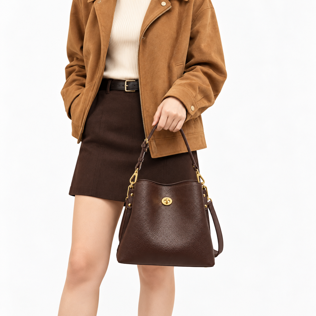Sac seau en simili-cuir - Amel