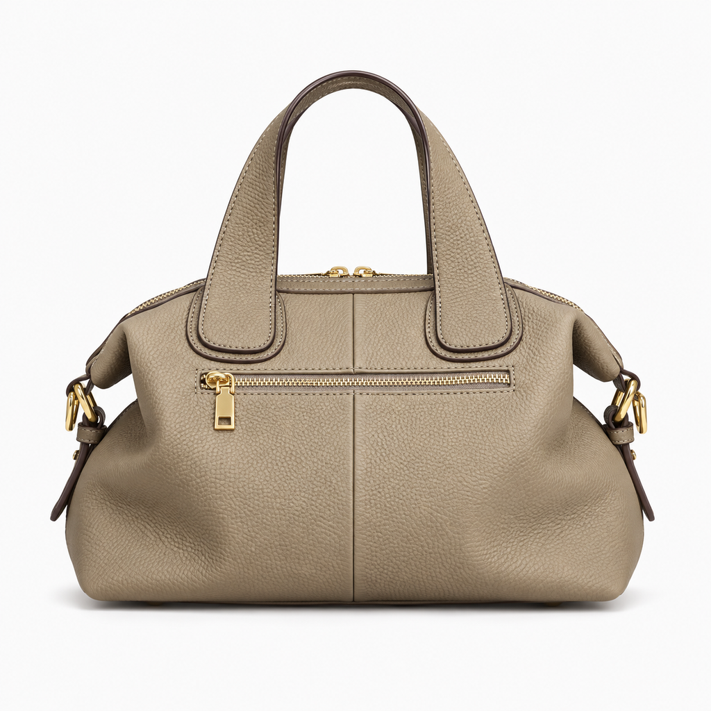 Sac en cuir de vache naturel, retro  - Eloïse