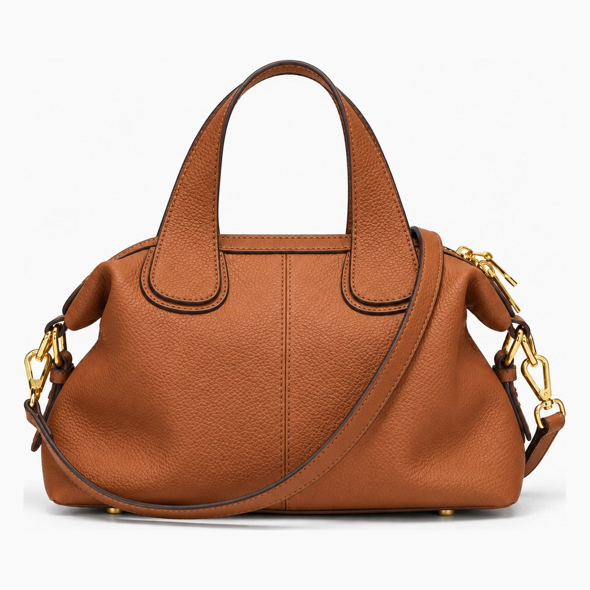 Sac en cuir de vache naturel, retro  - Eloïse