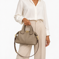 Sac en cuir de vache naturel, retro  - Eloïse
