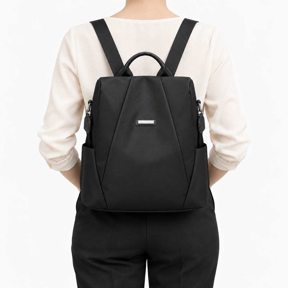 Sac à dos antivol en toile de nylon- Brianna