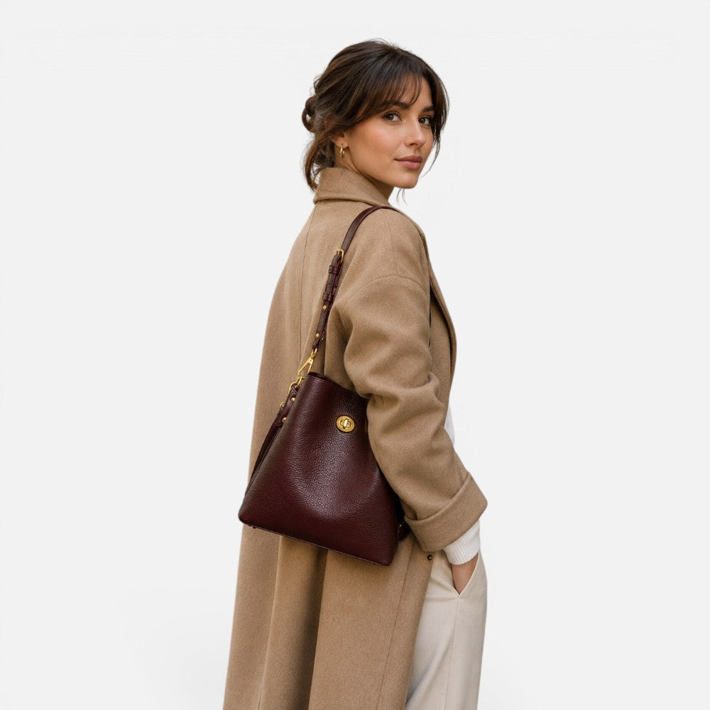 Sac seau en cuir - Amel