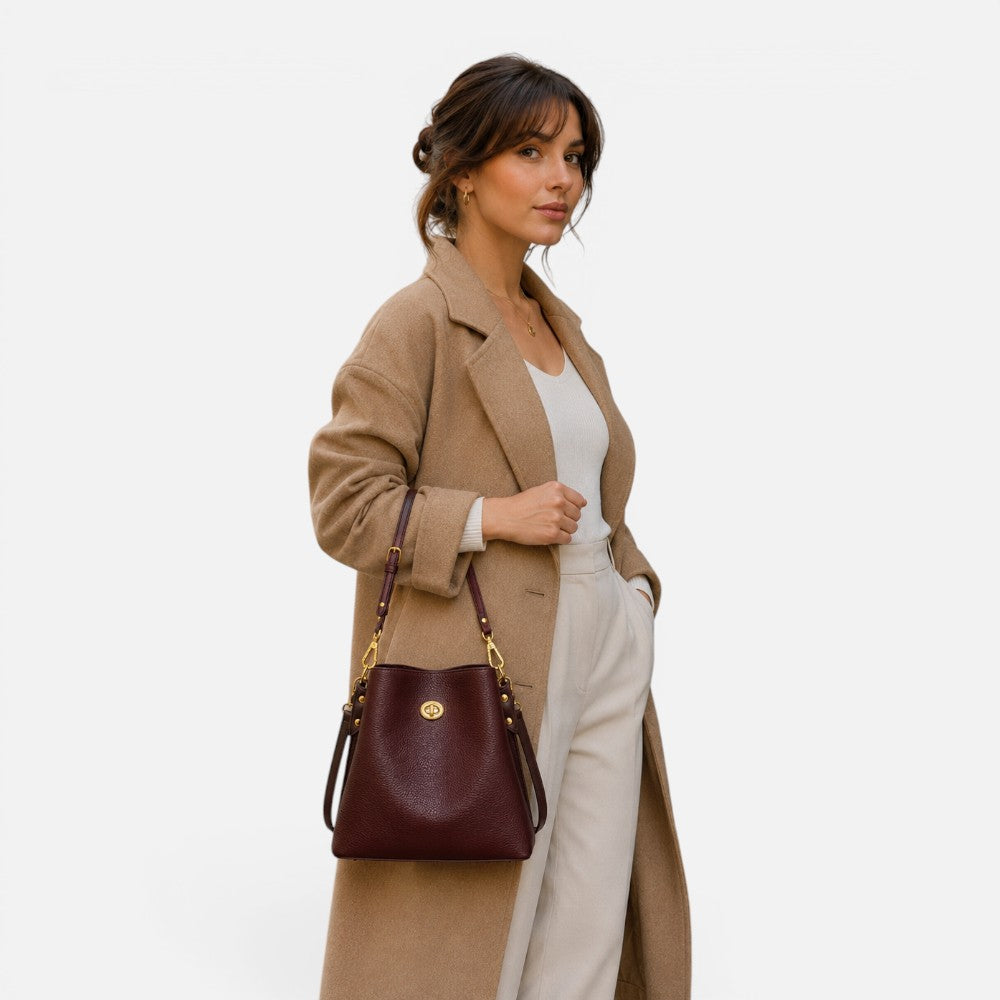 Sac seau en cuir - Amel