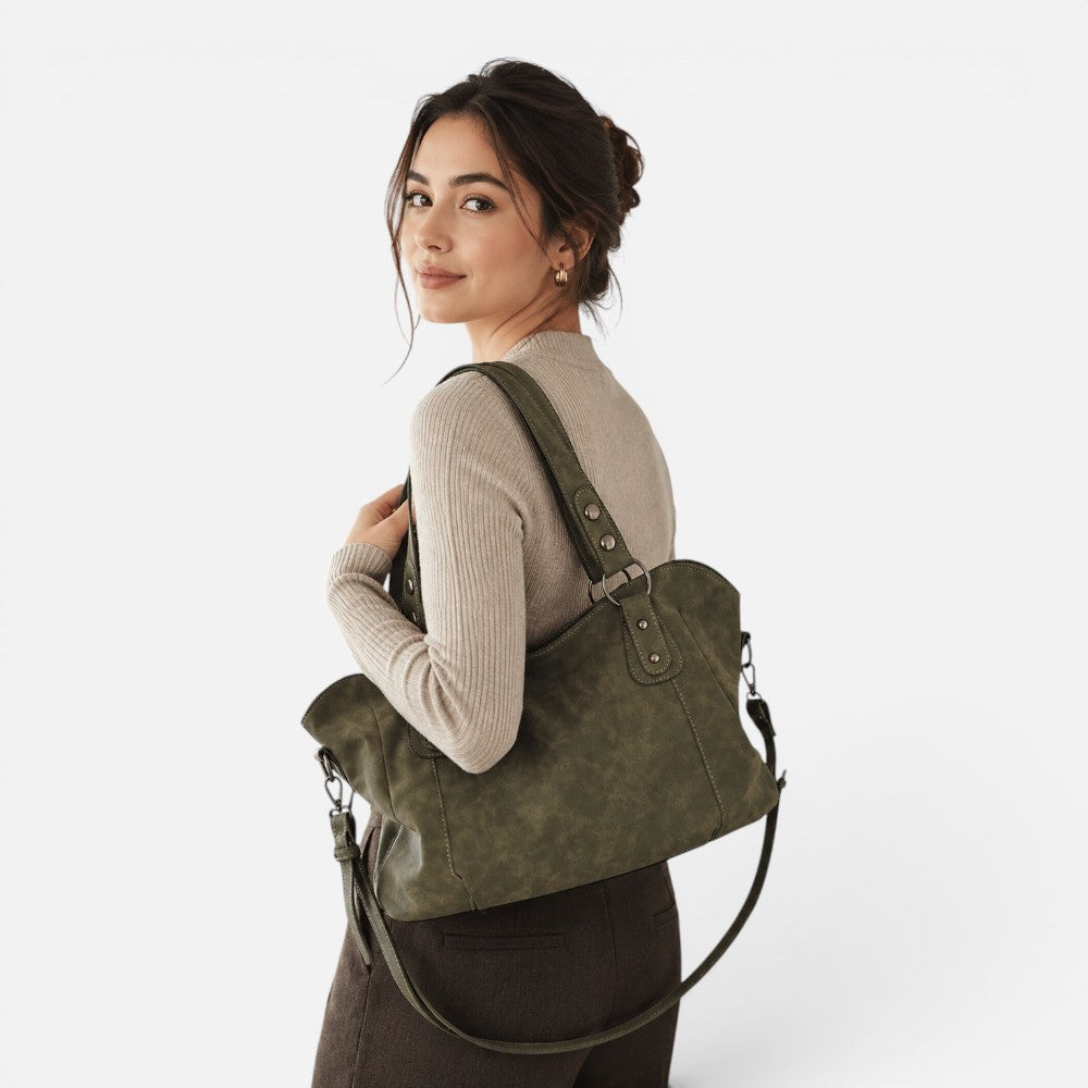 Sac bandoulière rétro en cuir - Adele