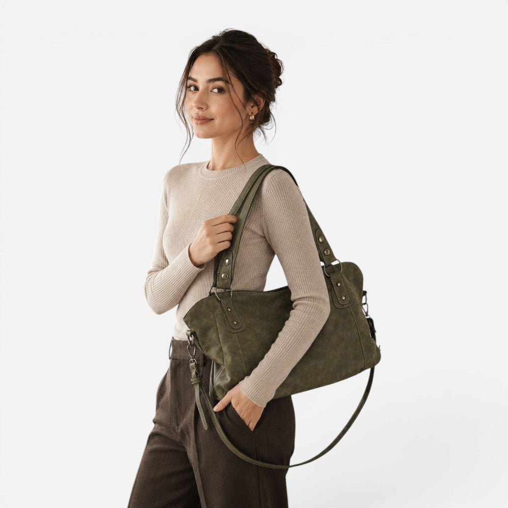 Sac bandoulière rétro en cuir - Adele