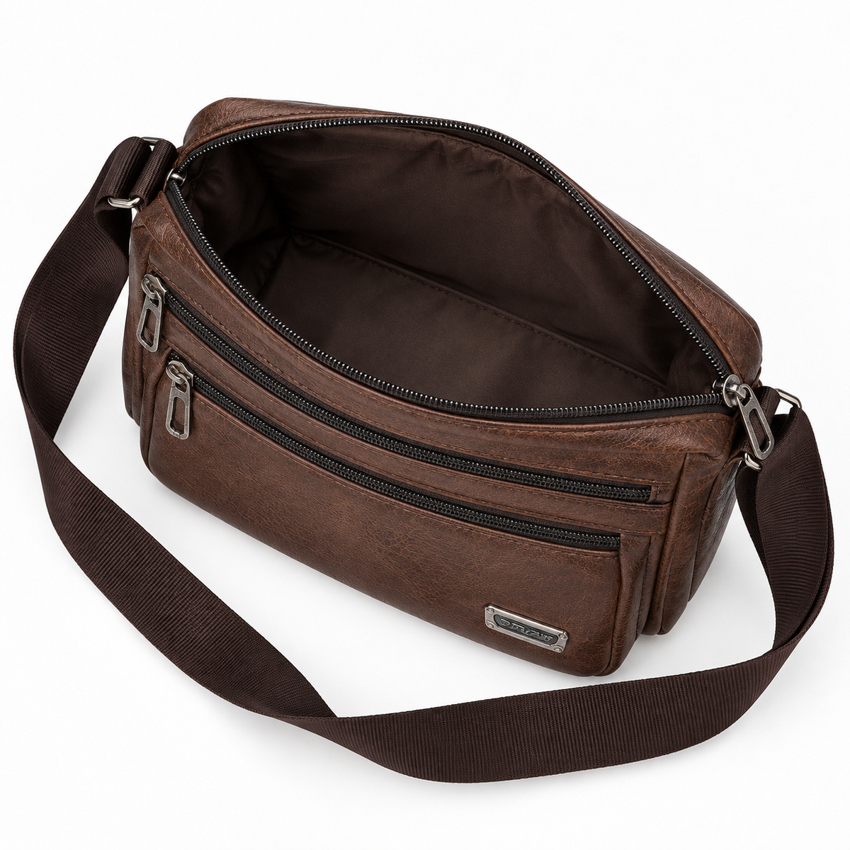 Sac bandoulière déperlant en simili-cuir - Louis