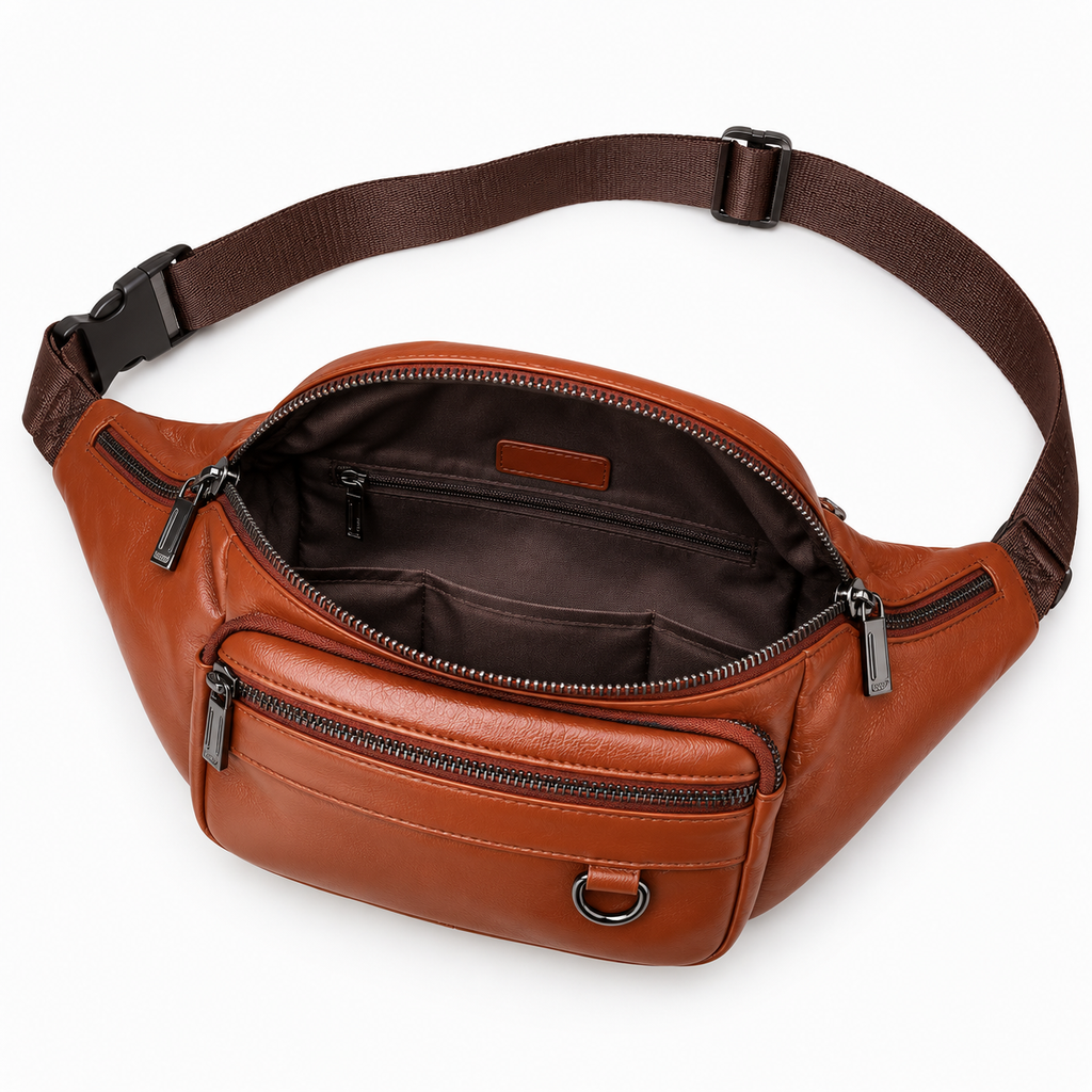 Sac banane en cuir véritable - Paul