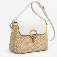 Sac À Main Bandoulière En Paille Tressée