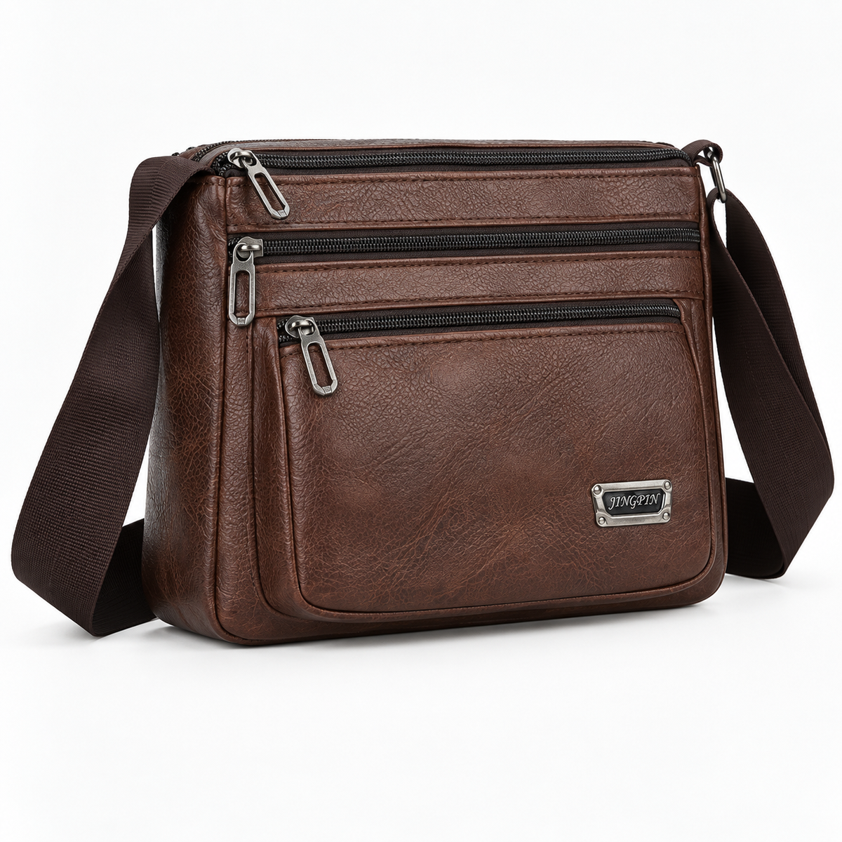 Sac bandoulière déperlant en simili-cuir - Louis