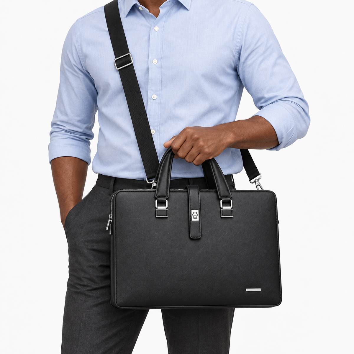 Sac à main homme en simili-cuir - Leon