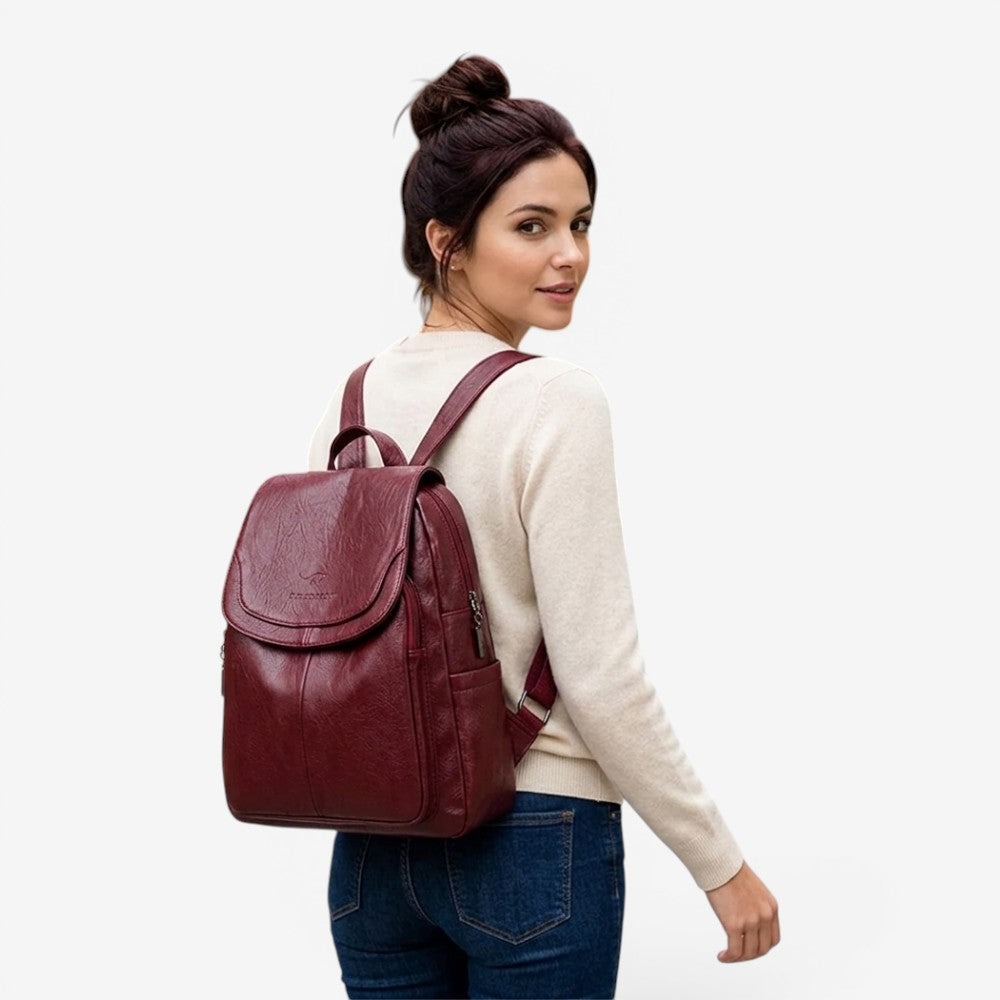 Sac à dos en cuir véritable - Miraya