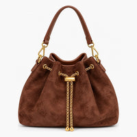 Sac seau effet daim à cordon - Sylviana