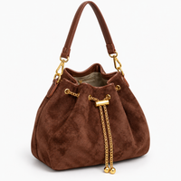Sac seau effet daim à cordon - Sylviana