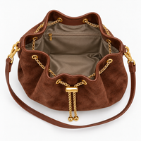 Sac seau effet daim à cordon - Sylviana