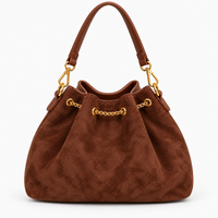 Sac seau effet daim à cordon - Sylviana