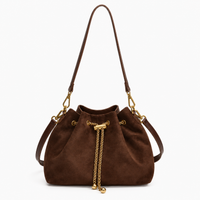 Sac seau effet daim à cordon - Sylviana