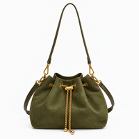 Sac seau effet daim à cordon - Sylviana