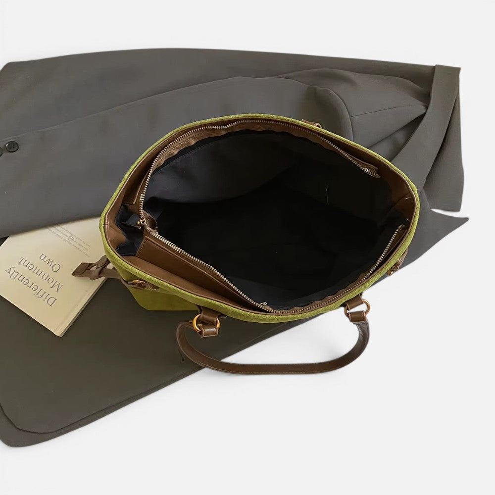 Sac cabas rétro en daim - Iris