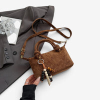 Sac à poignée courte en daim - Manon