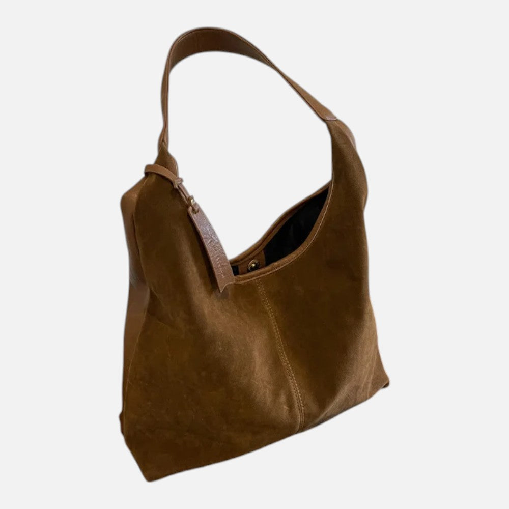 Sac cabas rétro en daim givré - Lua