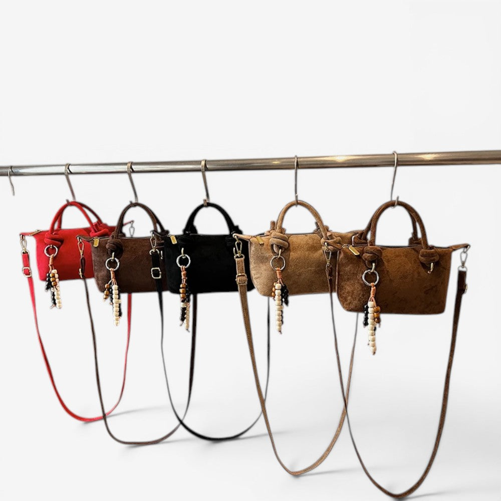 Sac à poignée courte en daim - Manon