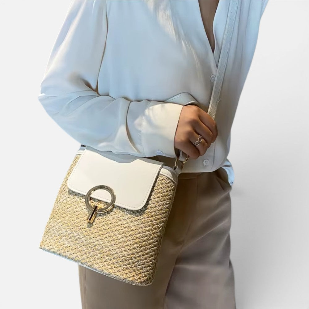 Sac À Main Bandoulière En Paille Tressée