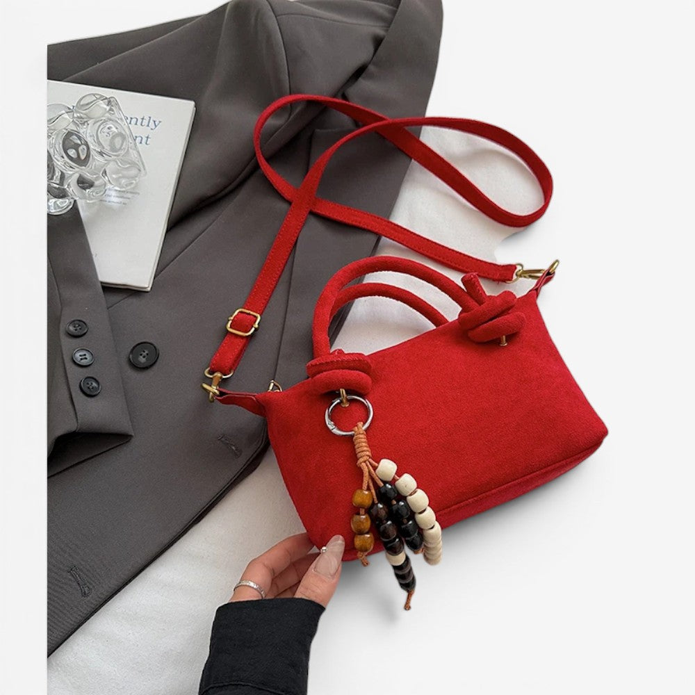 Sac à poignée courte en daim - Manon