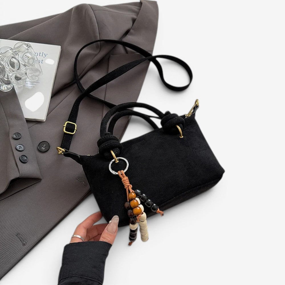 Sac à poignée courte en daim - Manon