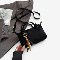 Sac à poignée courte en daim - Manon