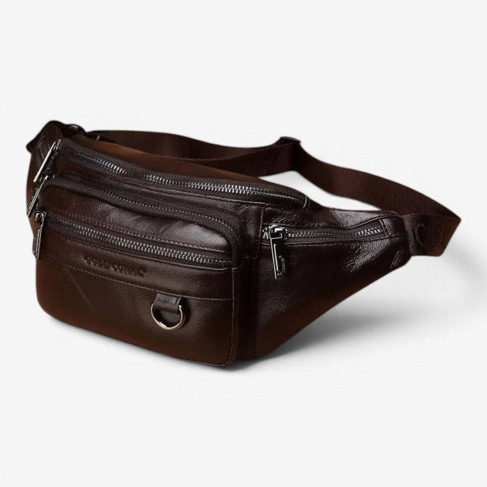 Sac banane en cuir véritable - Paul