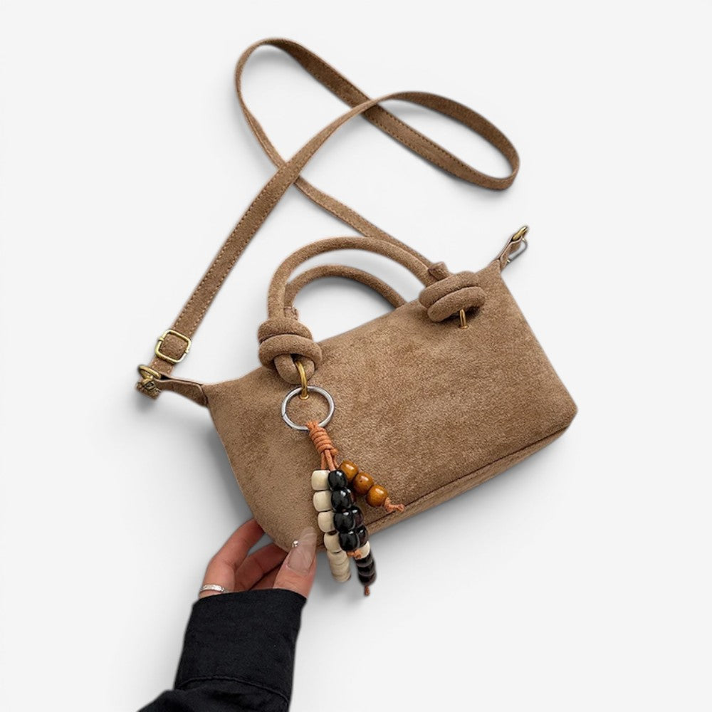 Sac à poignée courte en daim - Manon