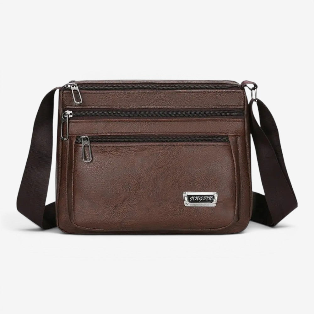 Sac bandoulière en cuir imperméable - Louis