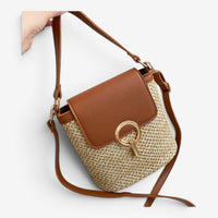 Sac À Main Bandoulière En Paille Tressée