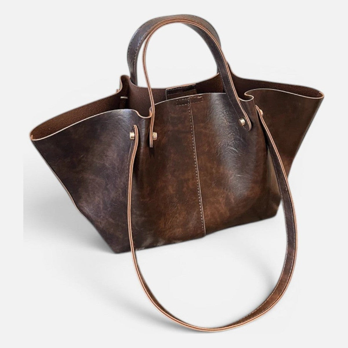 Sac cabas en simili-cuir souple - Ilona