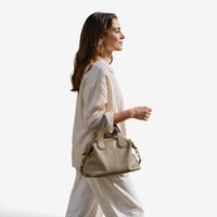 Sac en cuir de vache naturel, retro  - Eloïse